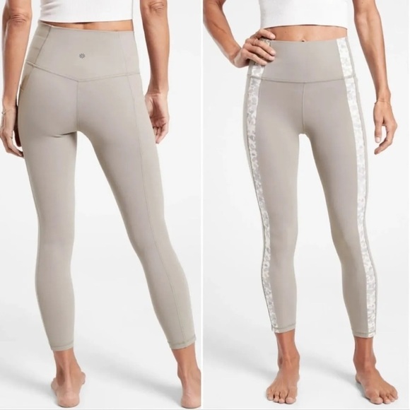 Athleta Salutation Stash Pocket II Serene 7/8 Tight Leggings Bluff Grey Size XXS - Picture 1 of 15